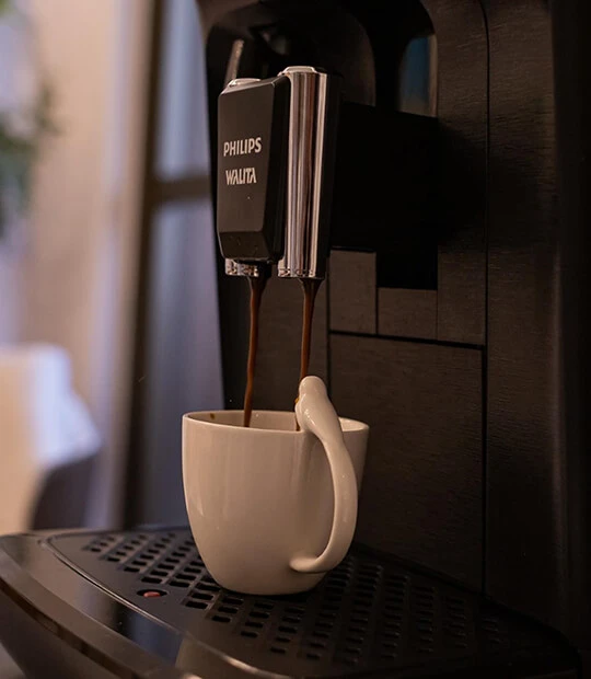 Café servido no consultório